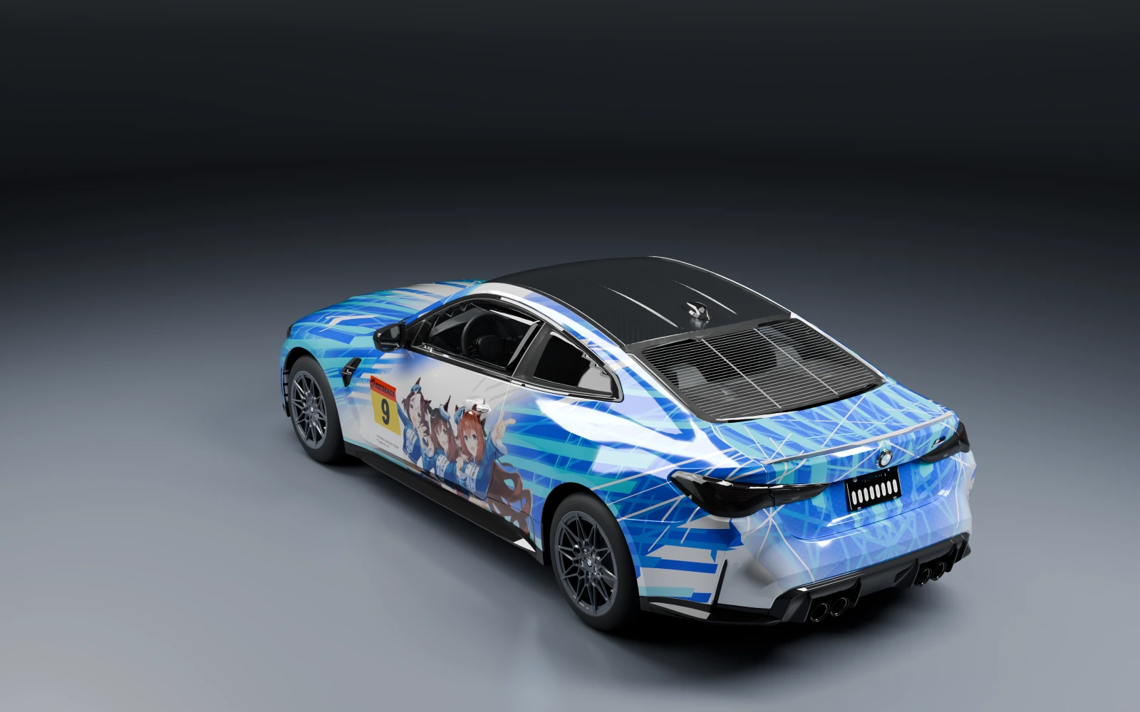 BMW M4 Competition Coupe 2021 × Umamusume: Pretty Derby · Rear quarter · Studio