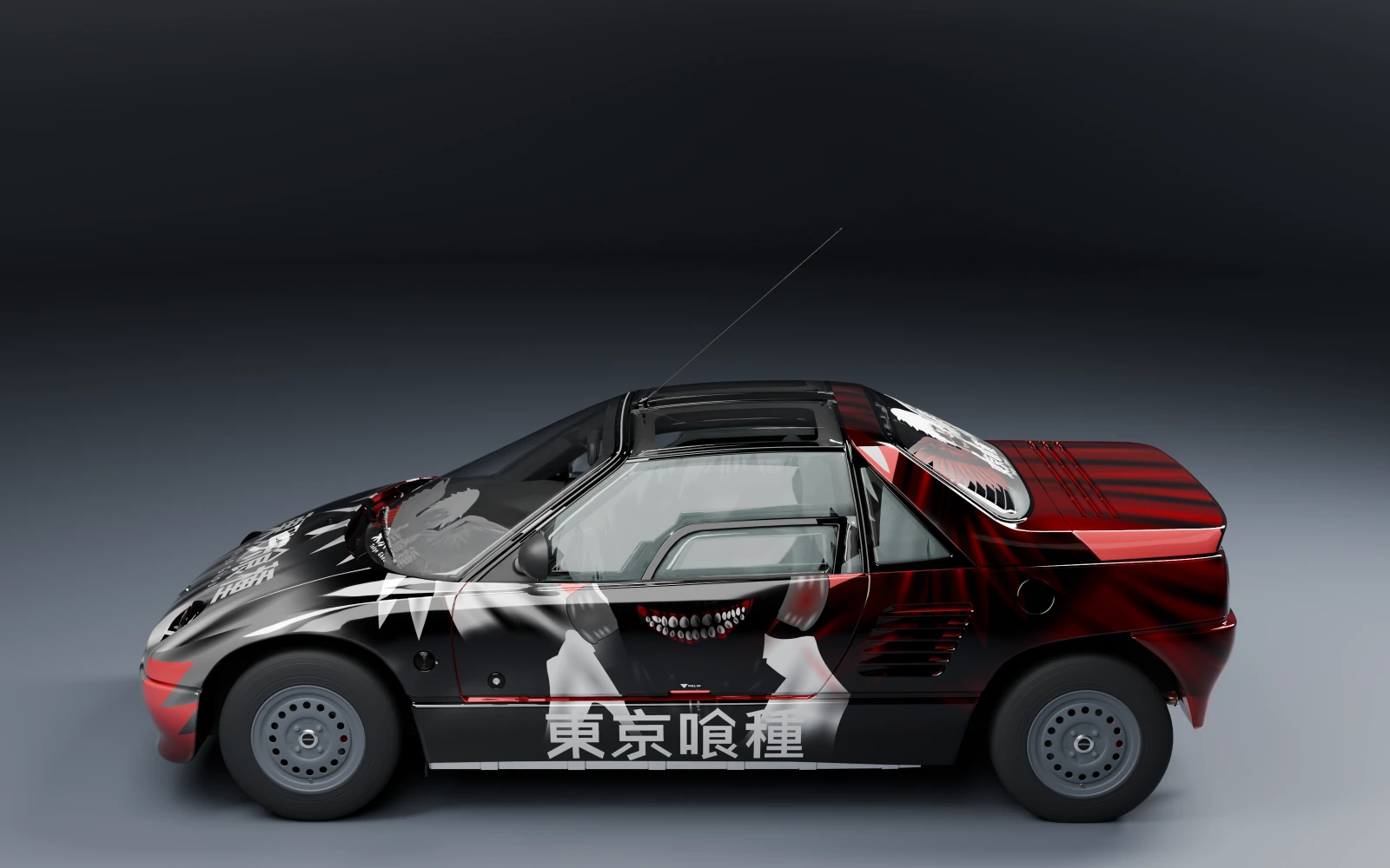Autozam AZ-1 1993 × Ken Kaneki · Side profile · Studio