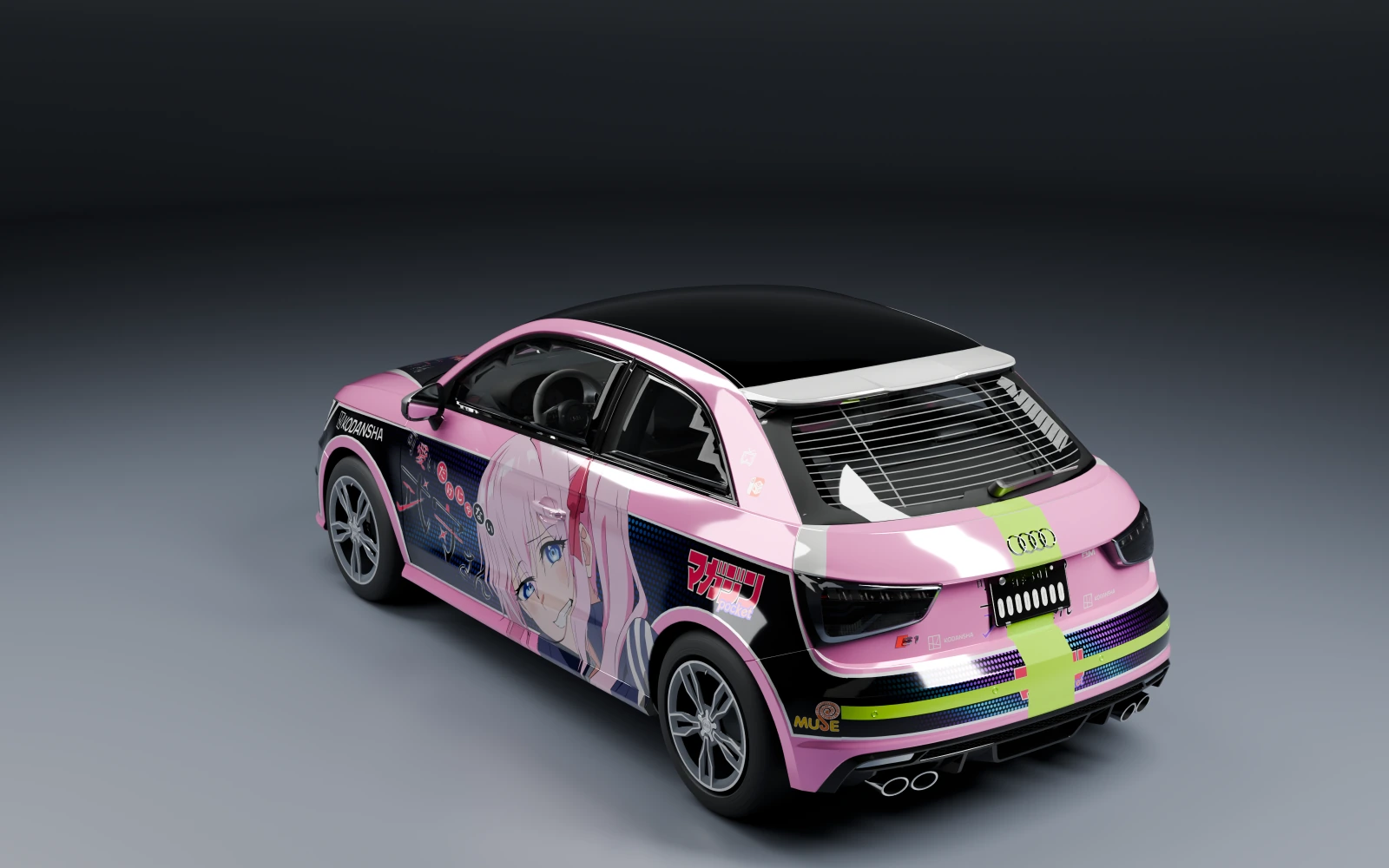 Audi S1 2015 × 式守 · リア斜め · スタジオ