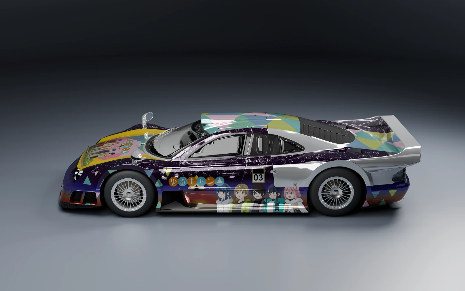Mercedes-Benz AMG CLK GTR 1998 × ゆるキャン△ · サイド · スタジオ