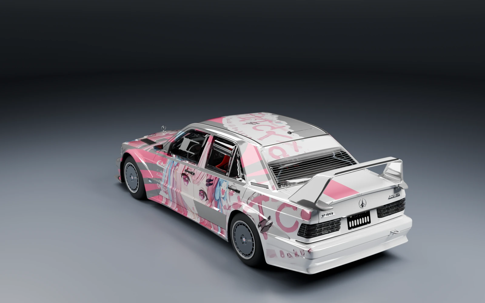 Mercedes-Benz 190 E 2.5-16 Evolution II Forza Edition 1990 × Yuuki Sakuna · Rear quarter · Studio