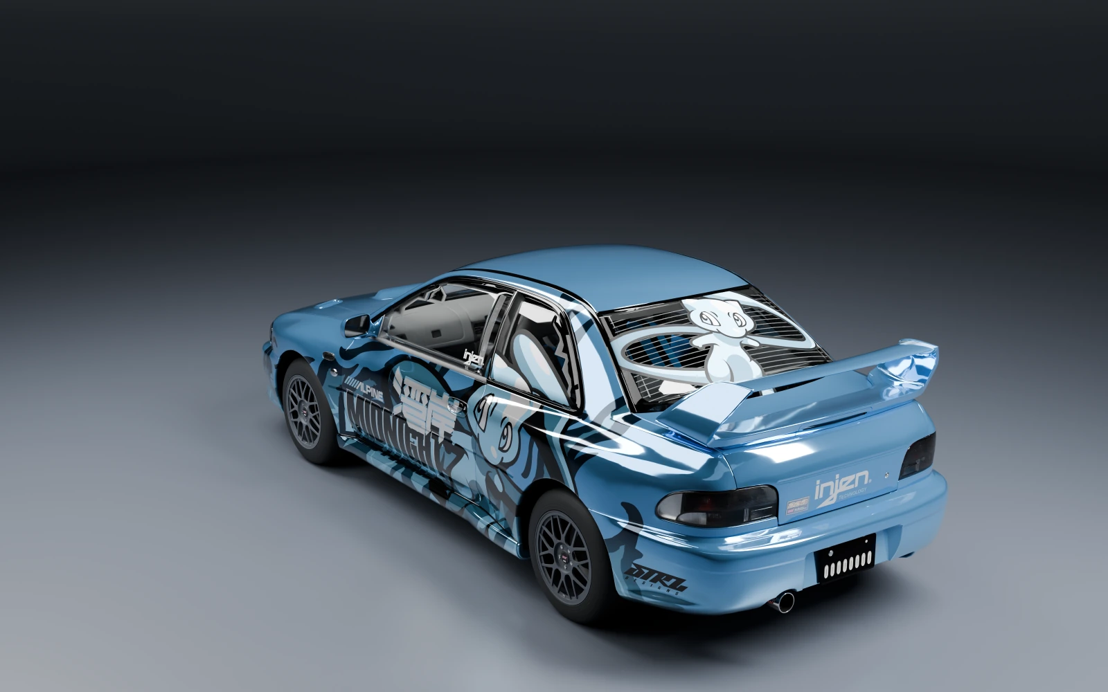 Subaru Impreza 22B STi Version 1998 × Mew · Rear quarter · Studio