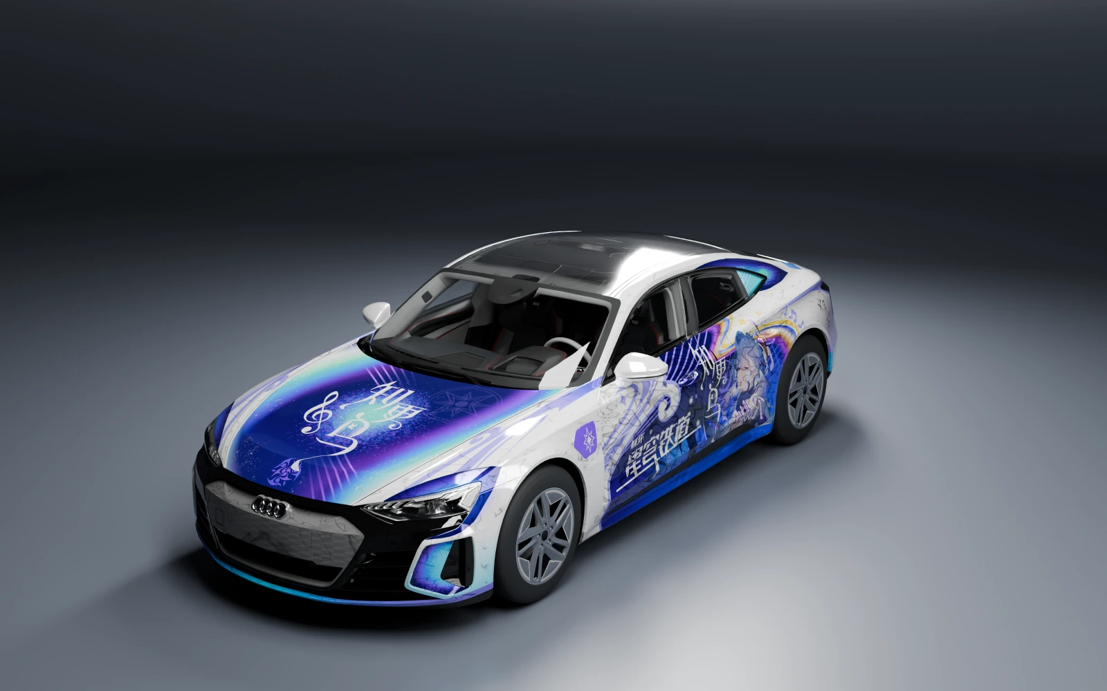 Audi RS e-tron GT 2021 × Robin · Front quarter · Studio