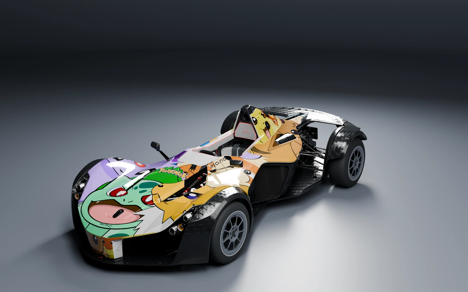 BAC Mono 2014 × 宝可梦 · 前侧视角 · 棚拍