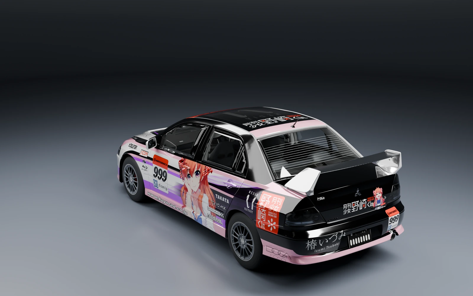 Mitsubishi Lancer Evolution VIII MR 2004 × Chiyo Sakura · Rear quarter · Studio