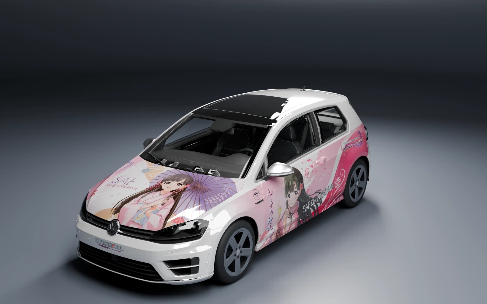 Volkswagen Golf R 2014 × 小早川纱枝 · 前侧视角 · 棚拍