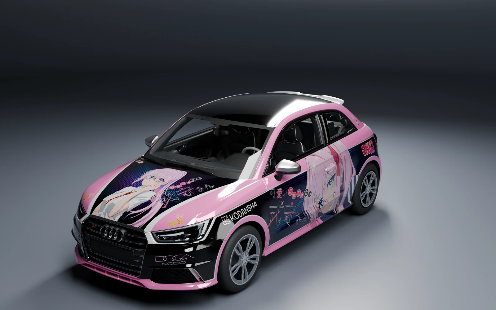 Audi S1 2015 × 式守 · フロント斜め · スタジオ