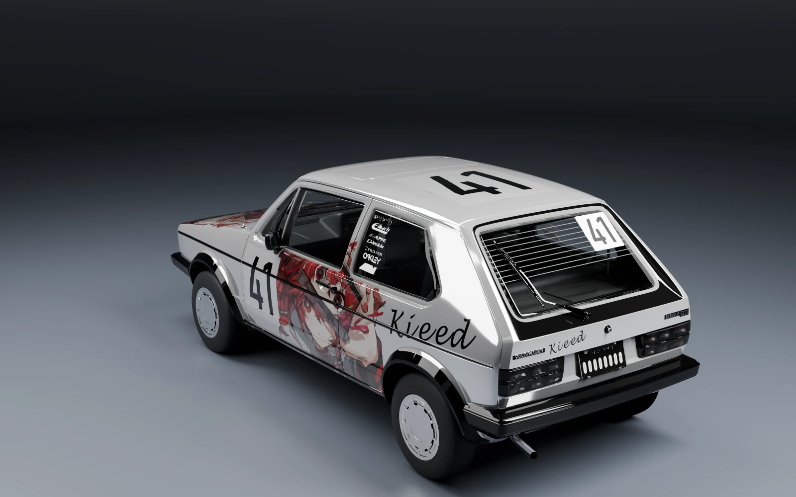 Volkswagen Golf GTI 1983 × 重音テト · リア斜め · スタジオ