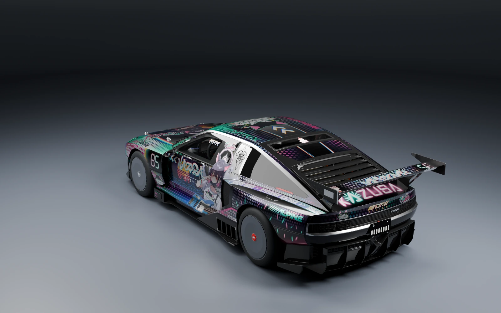 Hyundai N Vision 74 2022 × Kyouyama Kazusa · Rear quarter · Studio
