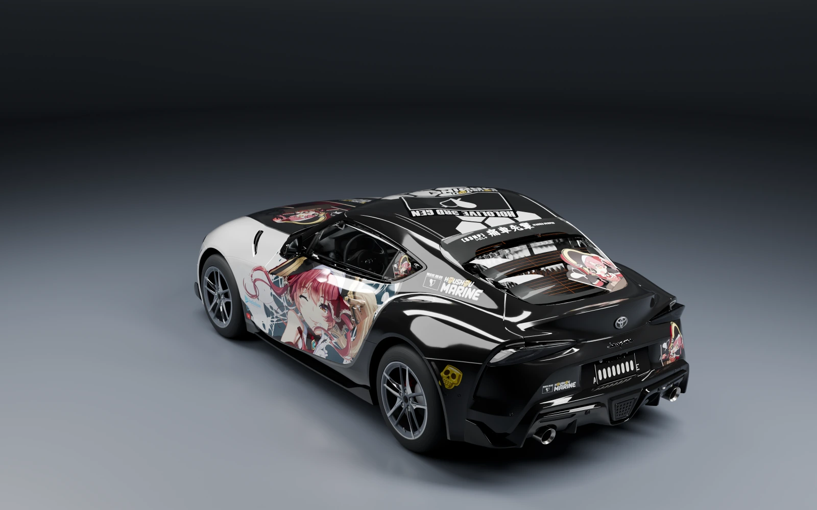 Toyota GR Supra 2020 × 宝鐘マリン · リア斜め · スタジオ