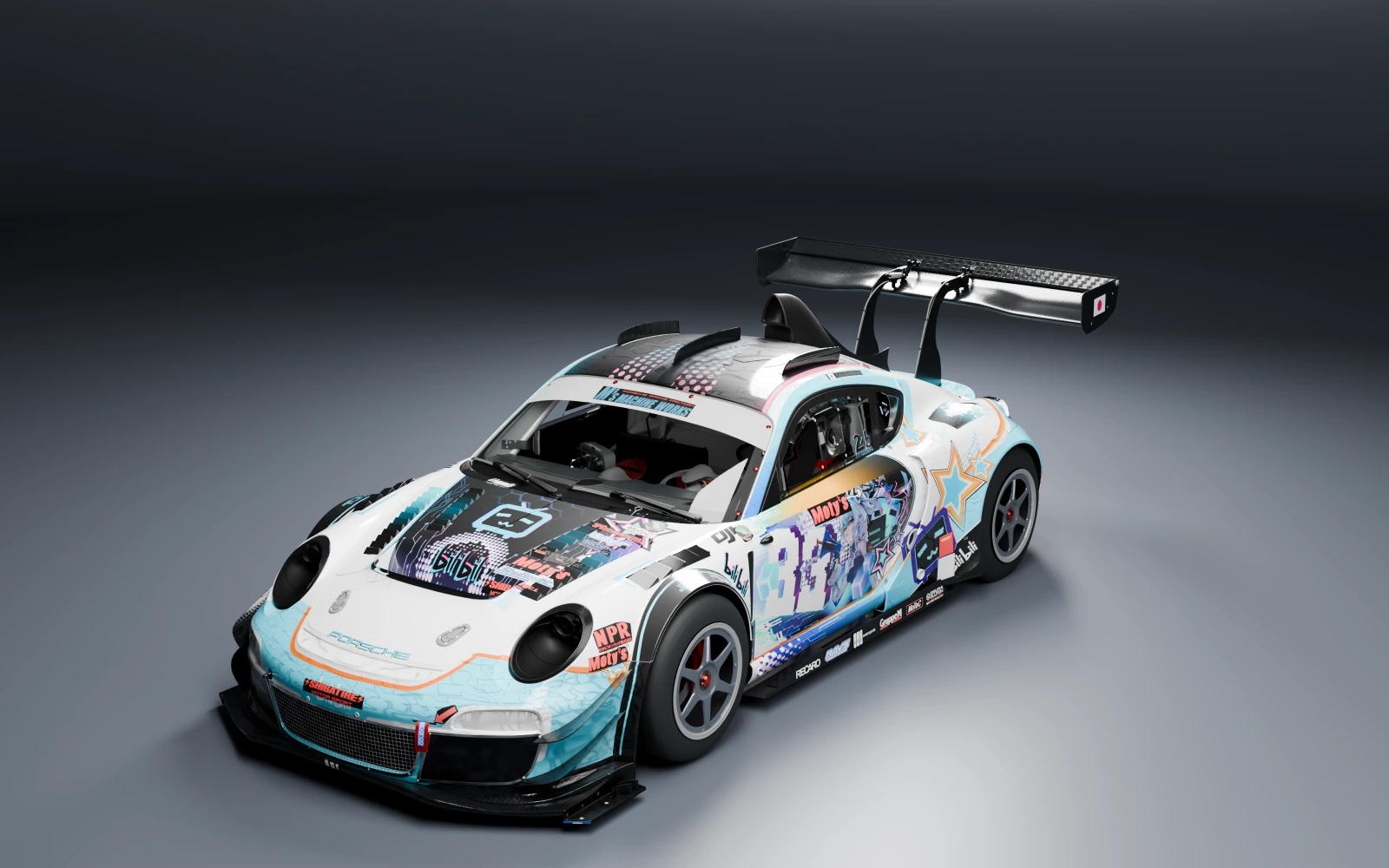 Porsche Cayman GT3 WTAC 2005 × Bilibili 33 · Front quarter · Studio