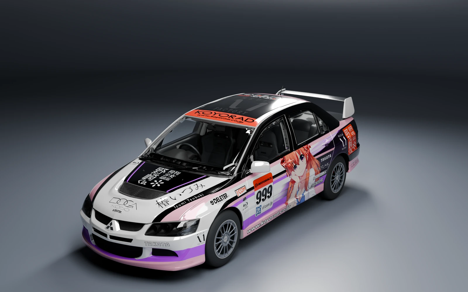 Mitsubishi Lancer Evolution VIII MR 2004 × Chiyo Sakura · Front quarter · Studio