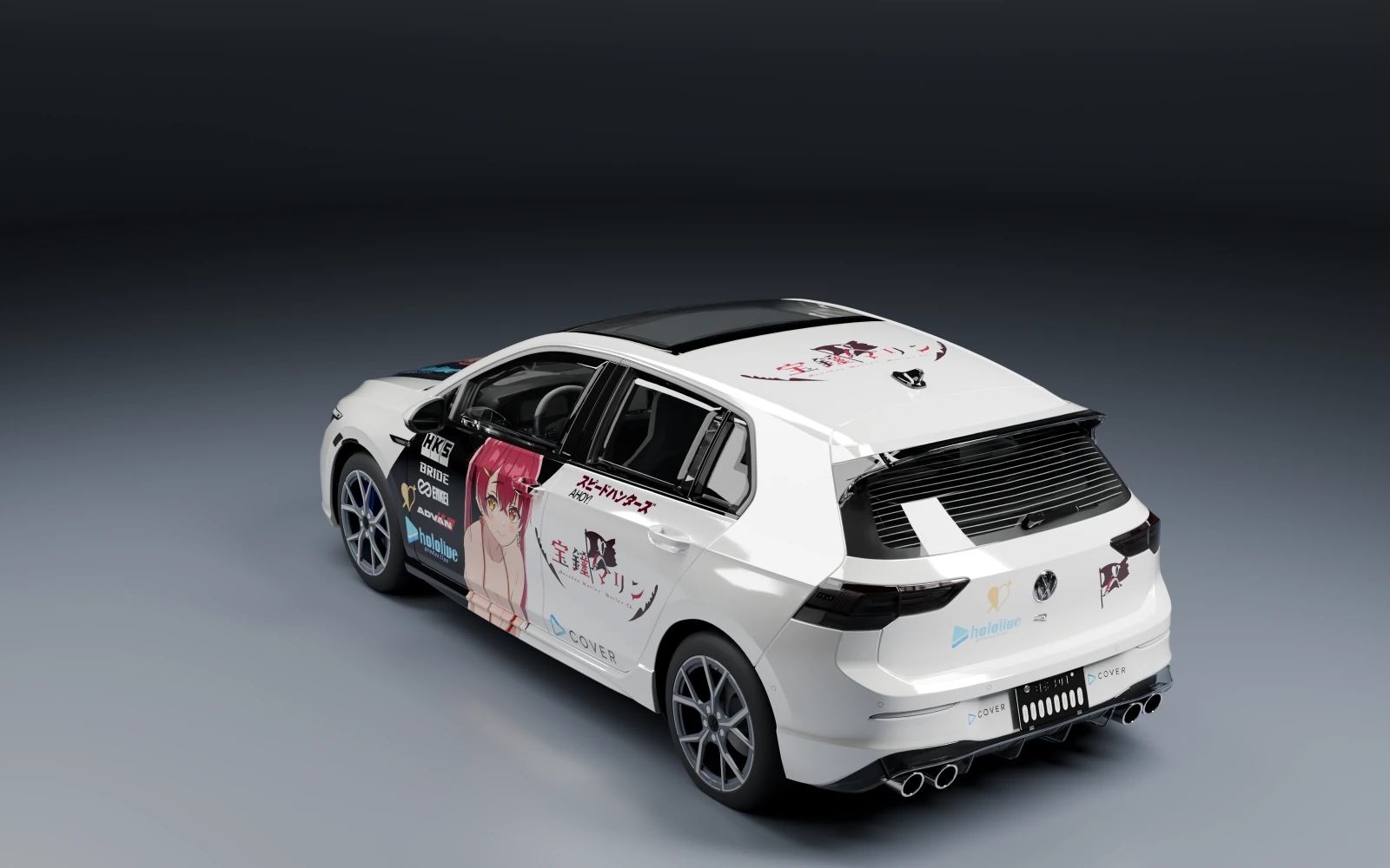 Volkswagen Golf R 2022 × 宝钟玛琳 · 后侧视角 · 棚拍