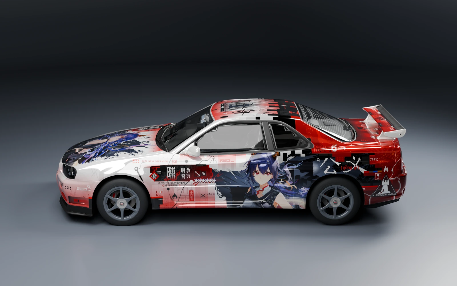 Nissan Skyline GT-R V-Spec II 2000 × チェン · サイド · スタジオ