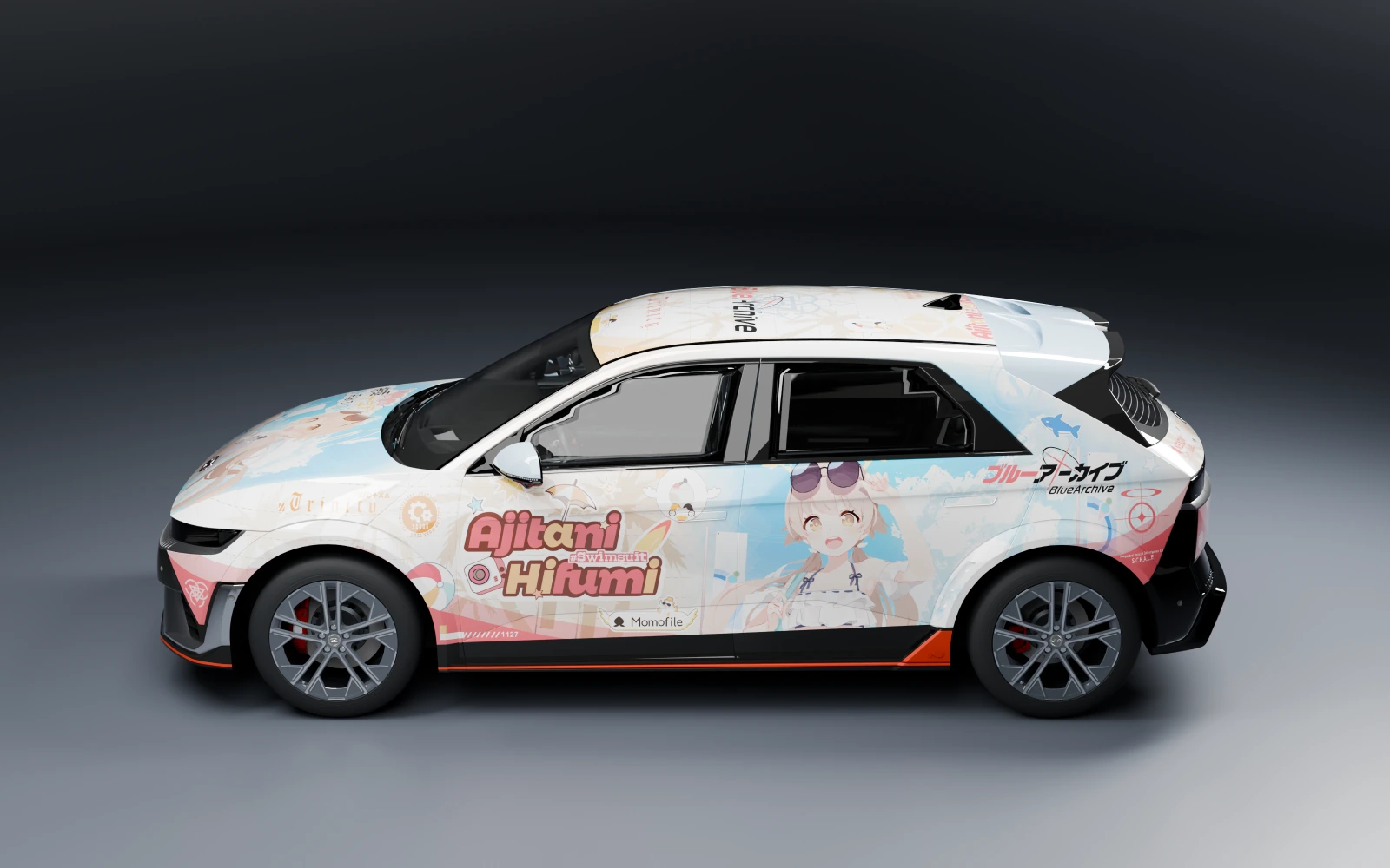 Hyundai IONIQ 5 N 2023 × Ajitani Hifumi · Side profile · Studio