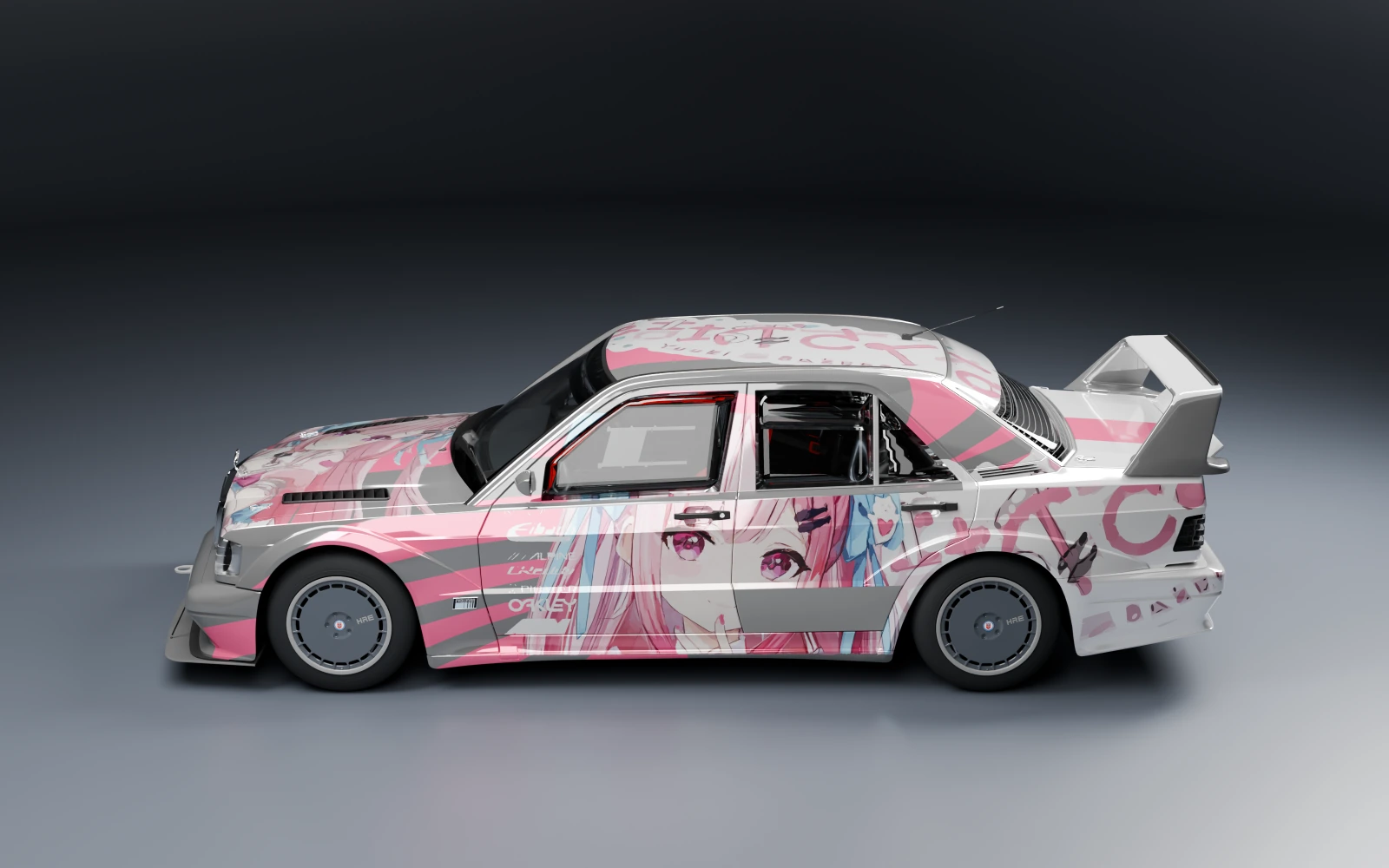 Mercedes-Benz 190 E 2.5-16 Evolution II Forza Edition 1990 × Yuuki Sakuna · Side profile · Studio
