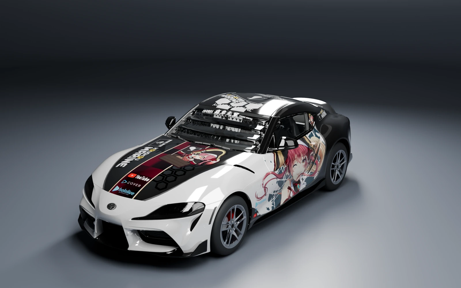 Toyota GR Supra 2020 × 宝鐘マリン · フロント斜め · スタジオ