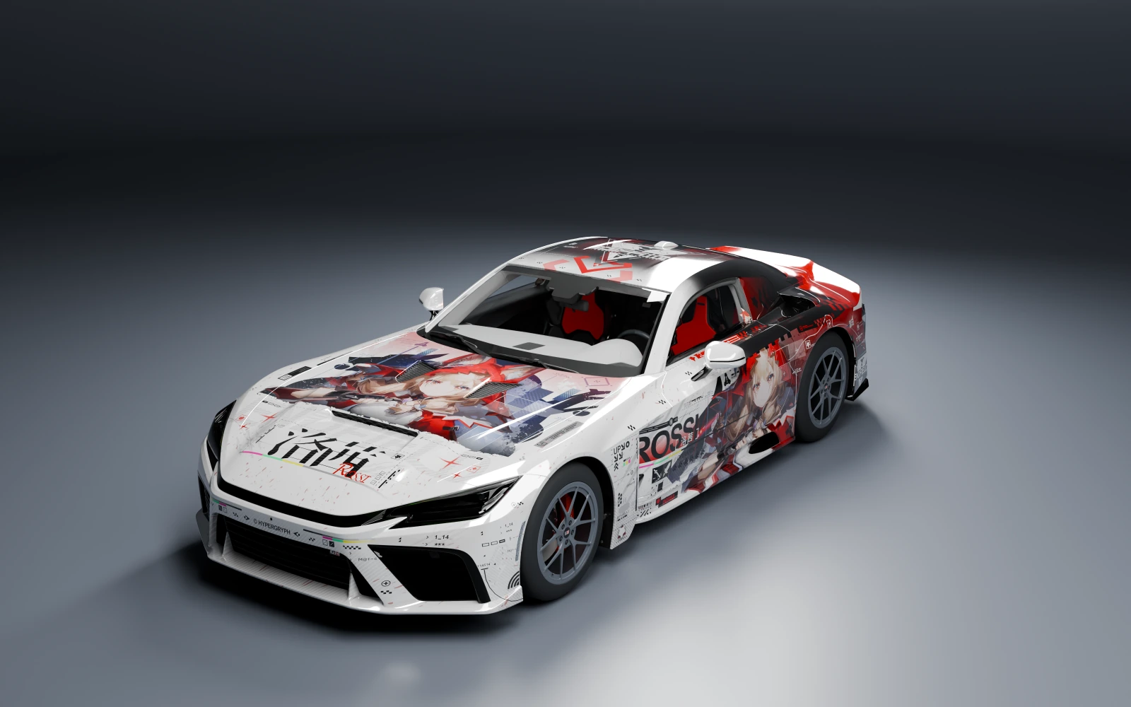 Toyota GR GT Prototype 2025 × ロッシ · フロント斜め · スタジオ