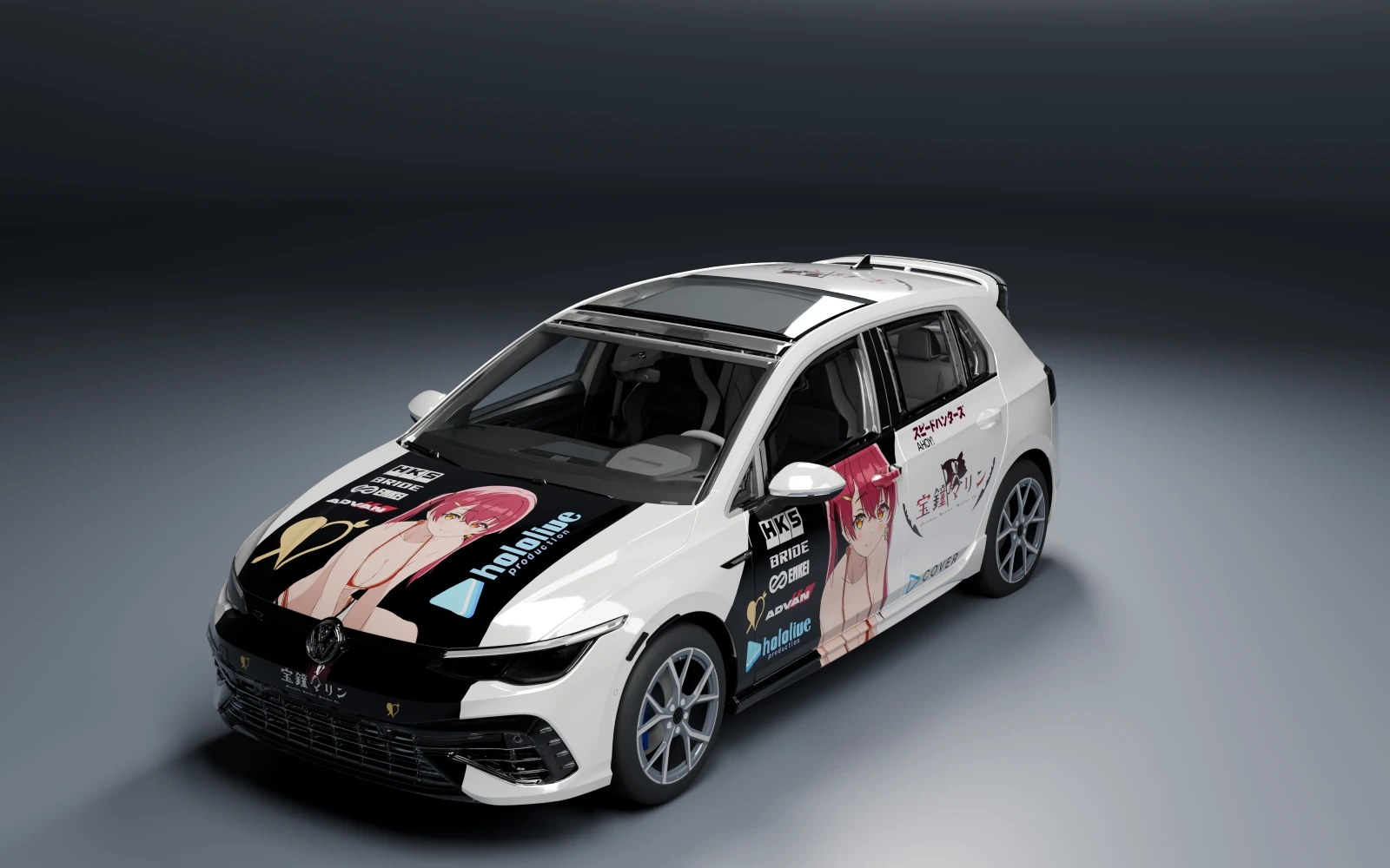 Volkswagen Golf R 2022 × 宝钟玛琳 · 前侧视角 · 棚拍