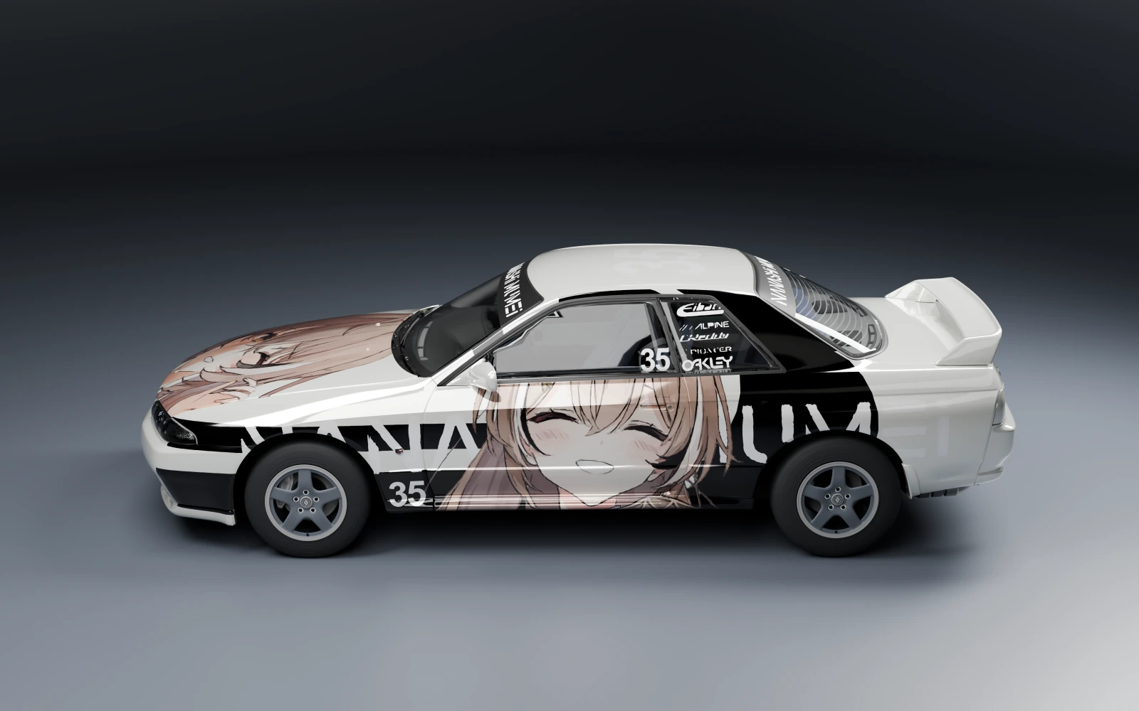 Nissan Skyline GT-R 1992 × 七詩ムメイ · サイド · スタジオ